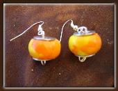 Example Polymer Clay yellow/orange earrings