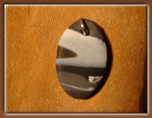 Example Grey/white polymer clay pendant