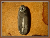 Example: Matt grey/white polymer clay pendant