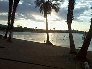 A partly sunny day at the beach in Lake Havasu City AZ 10 01 11