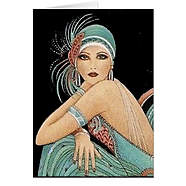 art deco woman notecard rfe64c1da69b04d5d89156f3046d5aab7 xvuai 8byvr 324