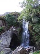 Tanygrisiau falls behind cafe