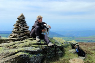 Me Boo and Doggy on top of a very hight mountain walk we are at 1180m here