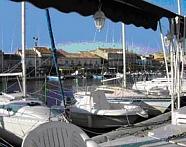 Meze port which is flanked by restaurants either side