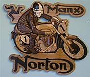 Geoff Duke riding his Manx Norton